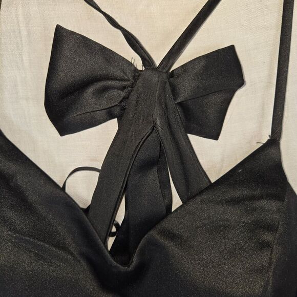 City Triangles Backless Formal Dress Juniors‎ 11 Black Pink Floral Skirt Flare - Picture 13 of 16